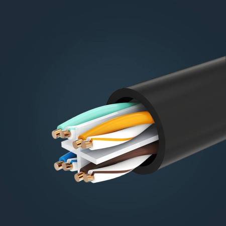 Мрежов кабел Ugreen Ethernet RJ45 Cat 6 FTP 1000Mbps 2м (NW112 11281) - черен