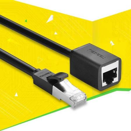 Мрежов кабел Ugreen Ethernet RJ45 Cat 6 FTP 1000Mbps 2м (NW112 11281) - черен