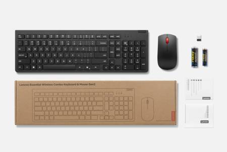 Lenovo Essential Wireless Combo Keyboard & Mouse Gen2 Black-Bulgarian