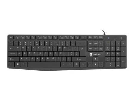 Natec Keyboard Nautilus SLIM US Layout Black