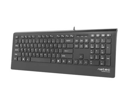 Natec Keyboard Barracuda SLIM US Layout Black
