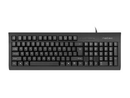 Natec Keyboard Moray US Layout With Id Card Reader Black