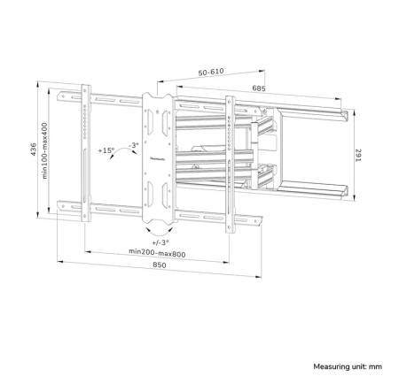 Neomounts Level-850 Wall Mount (full motion