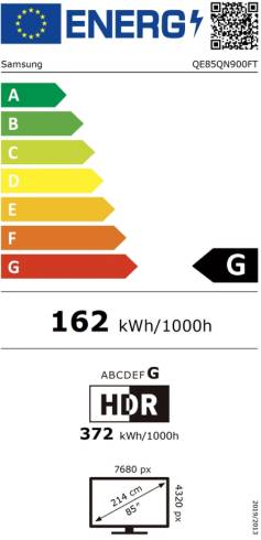 Samsung 85" 85QN900F MiniLED Neo QLED  Smart 8K 100 Hz (Model 2025)