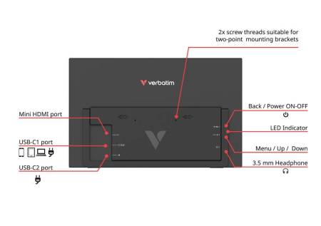 Verbatim Portable 14" FHD Touch Monitor LIGHT