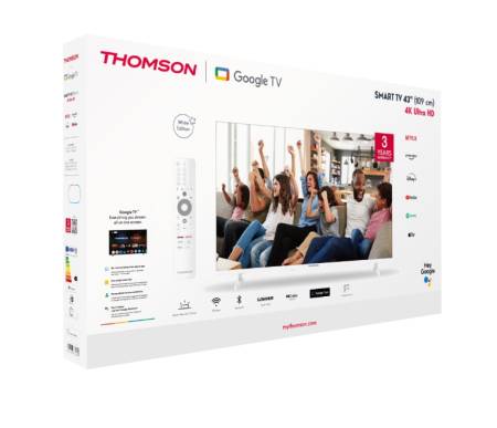 Thomson 43" UHD Google TV; 3840 x 2160 (4K UHD)