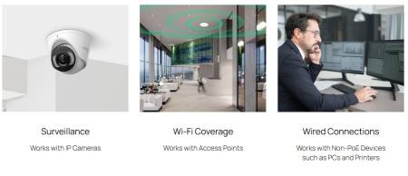 8-портов гигабитов лесно управляем комутатор TP-Link Omada ES208GP с 8 PoE+ порта