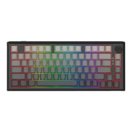 Bluetooth и безжична механична геймърска клавиатура Redragon Penumbra Pro K687GG-RGB-PRO с RGB осветление - черна