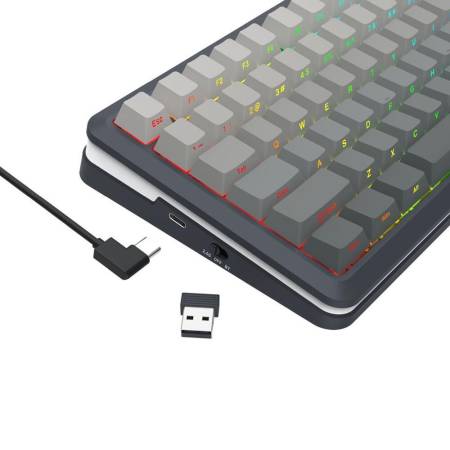 Bluetooth и безжична механична геймърска клавиатура Redragon Behemoth Pro K724SP-RGB-PRO