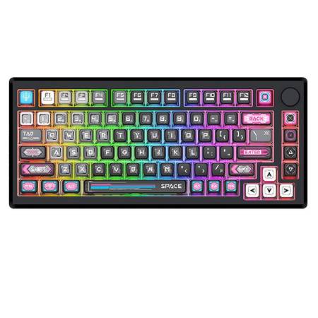 Bluetooth и безжична механична геймърска клавиатура Redragon Uranus Pro 82 K732MC-RGB-PRO