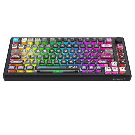 Bluetooth и безжична механична геймърска клавиатура Redragon Uranus Pro 82 K732MC-RGB-PRO