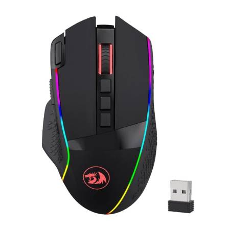 Геймърска мишка Redragon Enlightment Pro M991RGB-PRO безжична и кабелна с RGB осветление - черна