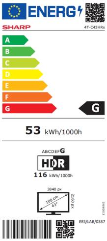 Sharp 43HR7265E