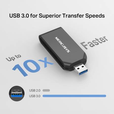 Безжичен USB адаптер Mercusys MA70XM Wi-Fi 6 AX1800