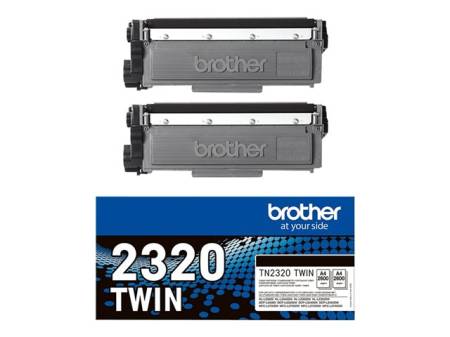 BROTHER TN2320 TWIN-pack black toners BK 2600pages/cartridge