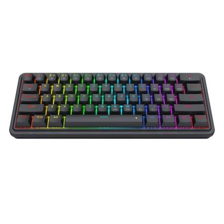 Механична геймърска клавиатура Redragon Ironguard K722-RGB RGB осветление сиви суичове - черна
