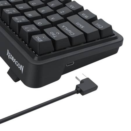 Механична геймърска клавиатура Redragon Ironguard K722-RGB RGB осветление сиви суичове - черна