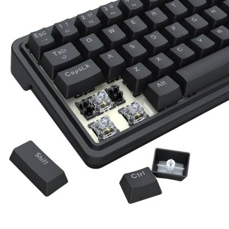 Механична геймърска клавиатура Redragon Ironguard K722-RGB RGB осветление сиви суичове - черна