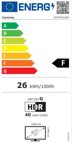 Samsung 27FG510 27" Odyssey G5 VA 2560x1440 180Hz 1 ms GTGDP HDMI Black