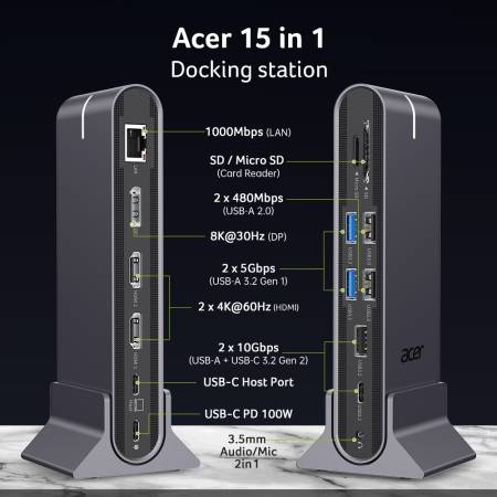 Acer Type C Universal docking station 15in1