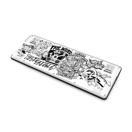 Bluetooth и безжична механична геймърска клавиатура Redragon Artemis Pro Anime K719GF-RGB-PRO RGB осветление - черно с бяло