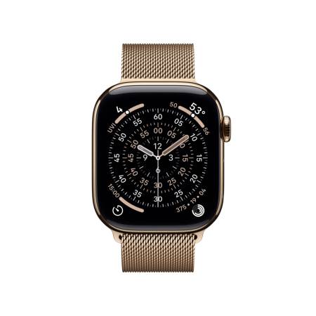 Apple Watch S11 Cellular 42mm Gold Titanium Case with Gold Milanese Loop