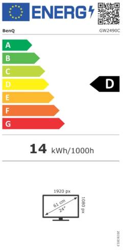 BenQ GW2490C 23.8W WORK &&nbsp; ENTERTAINMENT DISPLAY GW2490C BLACK