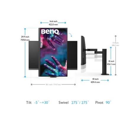 BenQ PD3205UA 31.5W LED MONITOR PD3205UA DARK GREY