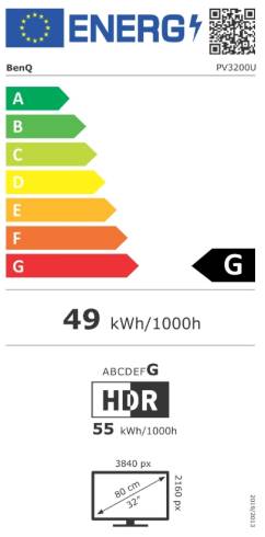 BenQ PV3200U 32W VERTICAL &&nbsp; PROFESSIONAL DISPLAY PV3200U DARK GREY