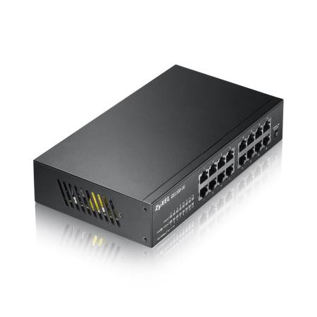 ZyXEL GS1100-16 v3 16-port Gigabit Unmanaged Switch + Lanberg patch cord CAT.6 FTP 3m