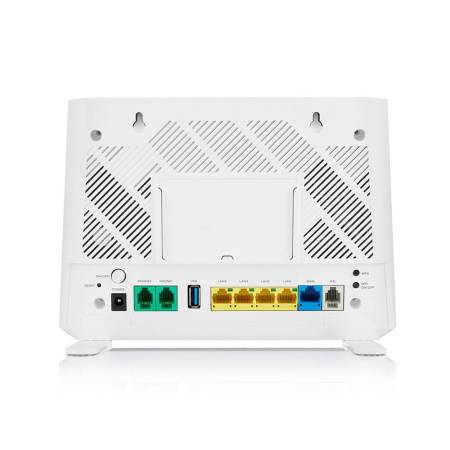 ZyXEL WiFi 6 AX1800 VDSL2 IAD 5-port Super Vectoring Gateway (upto 35B) and USB with Easy Mesh Support + Lanberg patch cord CAT.6 FTP 3m