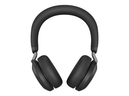 JABRA Evolve2 75 Headset on-ear Bluetooth wireless active noise cancelling USB-A noise isolating black Certified for Microsoft T