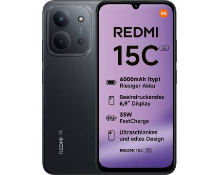 Смартфон Redmi 15C 5G 4/128GB MidnightBlack