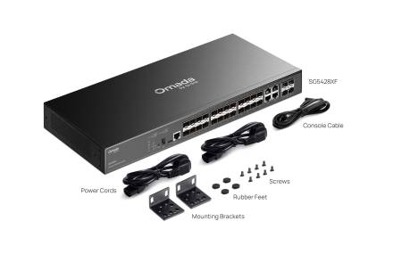 24-портов SFP Stackable Lite L3 управляван комутатор TP-Link Omada Campus SG5428XF с 4&times; 10G порта