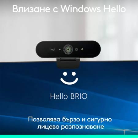 Уеб камера Logitech Brio 4K 960-001746 - черна