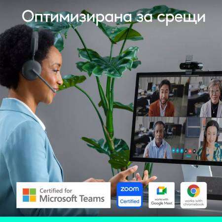 Уеб камера Logitech Brio 4K 960-001746 - черна