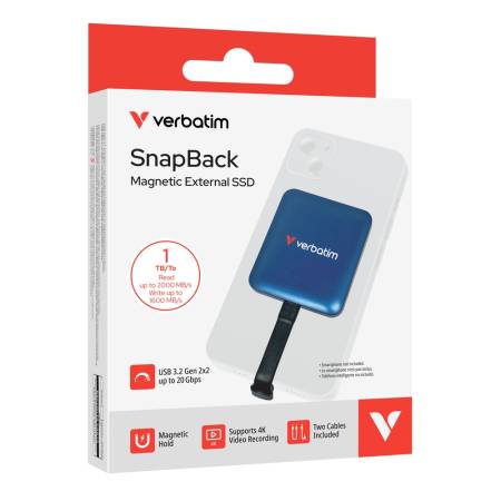 Verbatim SnapBack SSD 1TB Blue Metallic