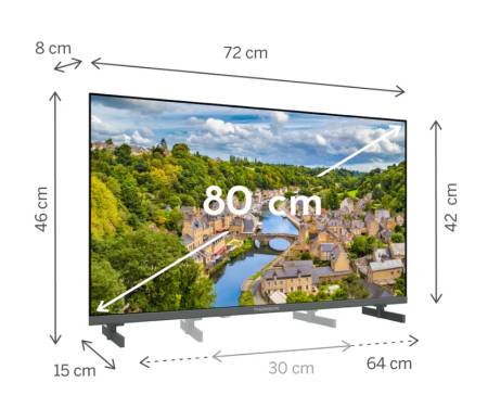 Thomson FHD TV 32"; Google TV; 1920 x 1080 (FHD)