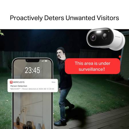 Комплект охранителна камера със соларно захранване Mercusys MC410 KIT
