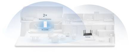 Двубандов Удължител на обхват Wi-Fi 7 TP-Link RE220BE BE3600