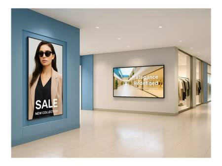 VIEWSONIC ViewBoard LED large format display 75inch 3840x2160 500 nits Android 14 24/7 USB-C 4/32GB 2x10W speakers landscape