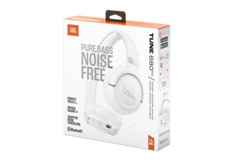 JBL TUNE 680NC WHT Wireless on-ear Noise cancelling headphones