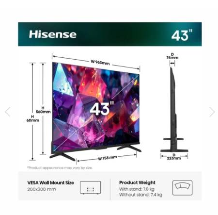 Hisense 43" E7S Pro