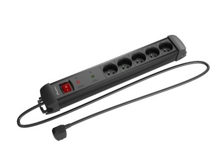 Lanberg Surge Protector SP1 5M 5 x French Outlets Black