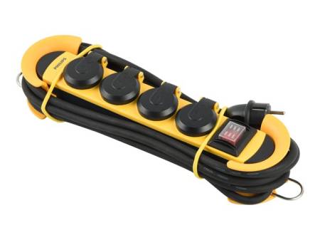 PHILIPS Outdoor Surge protector 4 outlets IP44 resistant Socket cover