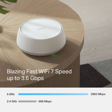 Цялостна домашна Mesh WiFi 7 система TP-Link Deco BE25(1-pack) BE3600