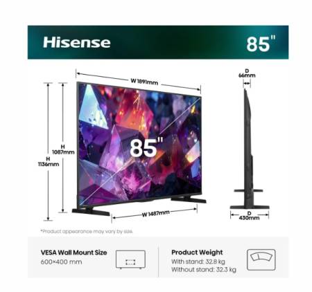 Hisense 85" E7S Pro