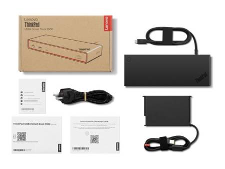 LENOVO ThinkPad Smart Dock 5500 Docking station USB4 HDMI 2xDisplayport (DP) 2xUSB-C LAN (RJ-45) 1GbE 4xUSB 135Watt Europe (EU)