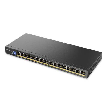 ZyXEL GS1100-16EPS Slimline PoE+ 135W 16 port Gigabit - DIP selector Unmanaged Switch