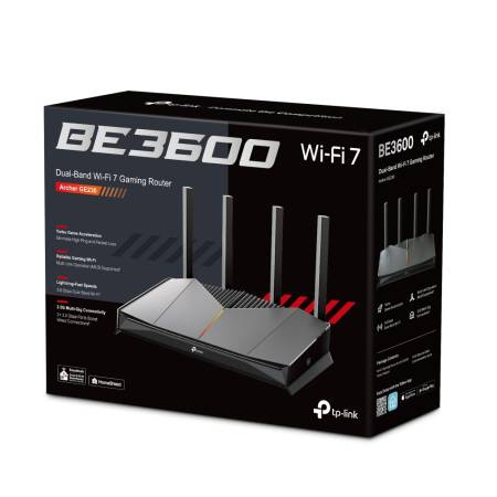 Двубандов Wi-Fi 7 геймърски рутер TP-Link Archer GE230 BE3600